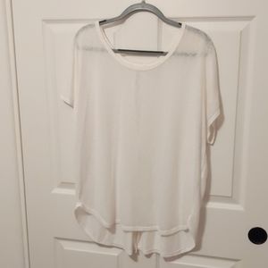 Lane Bryant Cream Split Back Blouse